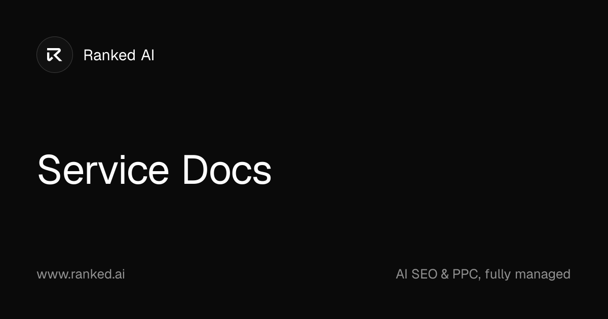 Service Docs | Ranked AI
